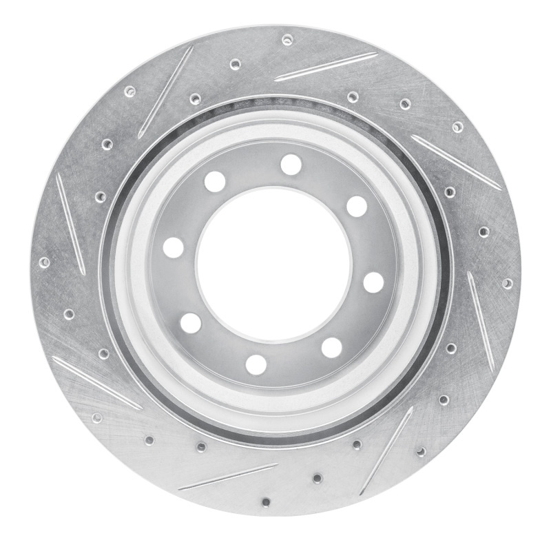 Chevrolet Express 4500 Brake Rotor (1) - Rear Right - R1 Concepts - Drilled & Slotted - Silver - `09-`20